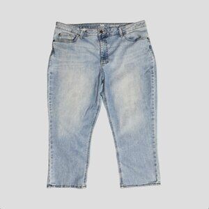 Sz.20*Lee Riders*Blue Mid-Rise Capri Jeans